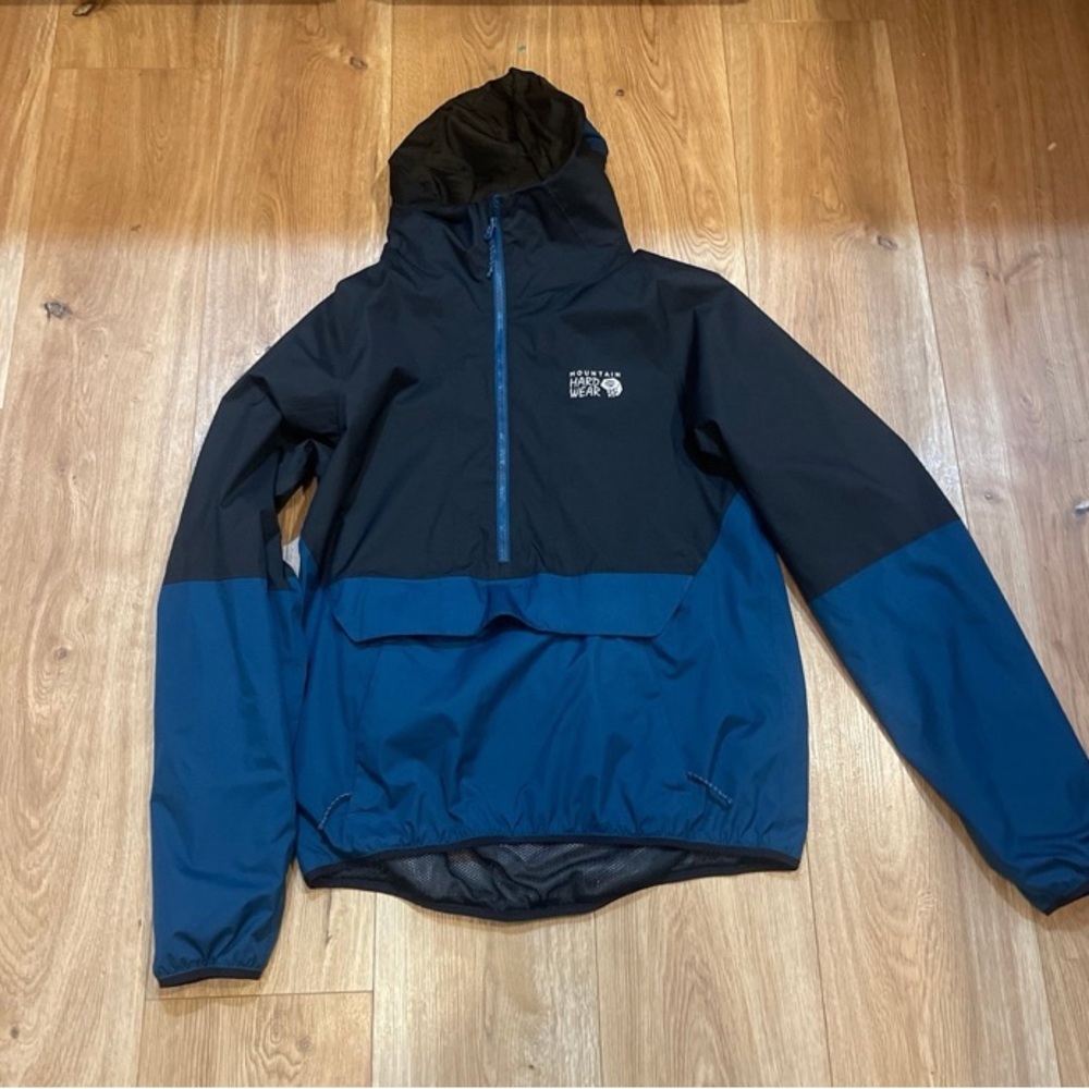 Mountain Hardwear Rainlands Anorak Half Zip LS Hooded Jacket Men's Size Sm